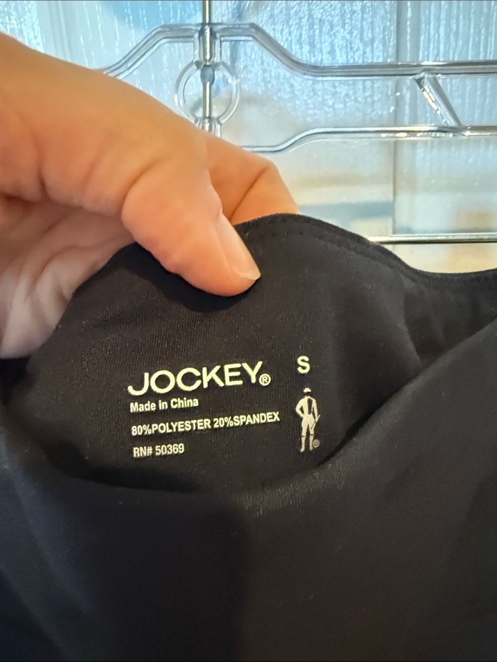 Jockey Black Activewear leggings with Printed Logo - Picture 2 of 4